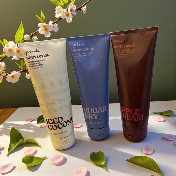 PINK Victoria´s Secret Body Lotion Trio - Cream, Blue,...